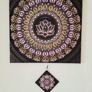Lótusz egyedi pontozott mandala