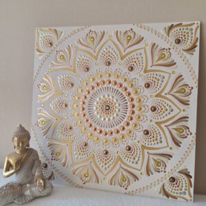 Arany ragyogás – Pontozott mandala
