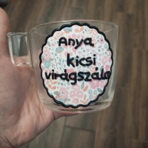 Üveg kávés-kakaós bögre