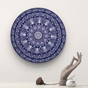 Lila mini mandala – 20 cm átmérőjű akril festmény