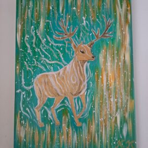 Csodaszarvas 30×40 cm akril festmény