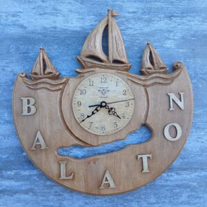 balatonóra balaton magyartenger óra faóra egyedióra lakberendezés vitorlás vitorlázás falióra egyedióra ajádndékóra suve