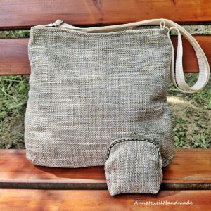 Crossbody táska és fém keretes pénztárca szívvirágos, madaras applikált táskaszett