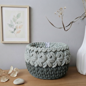 Manda jázmin mintás”sötét oliva/világos oliva”15cm