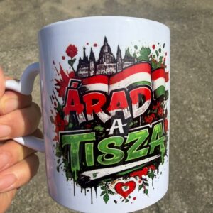 „Árad a Tisza” – magyaros kerámia bögre