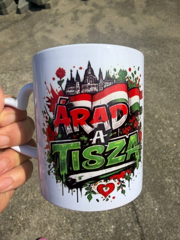 „Árad a Tisza” – magyaros kerámia bögre
