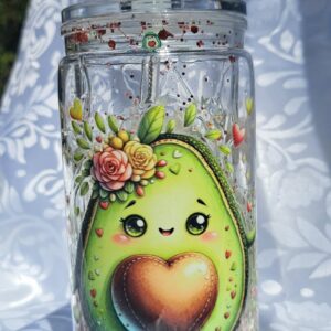 Avokádós láva hatású hógömb pohár-500ml