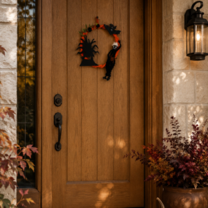 A kísértetfa kis őrzője – kézműves halloweeni ajtó- és falidekoráció