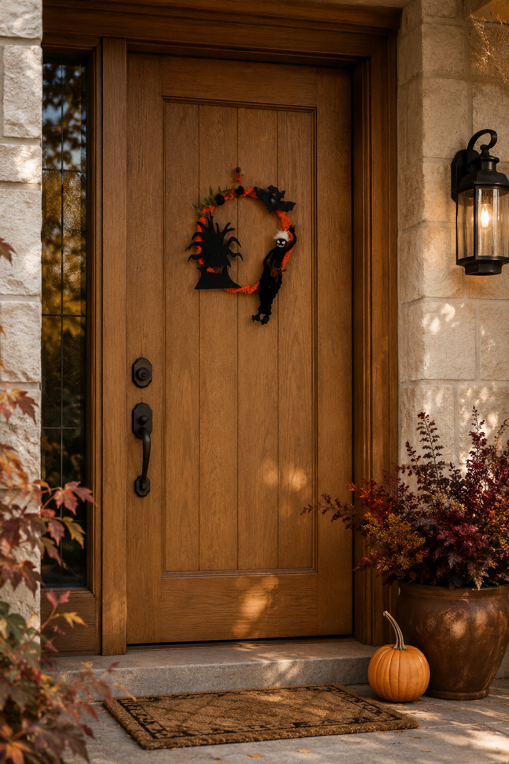 A kísértetfa kis őrzője – kézműves halloweeni ajtó- és falidekoráció