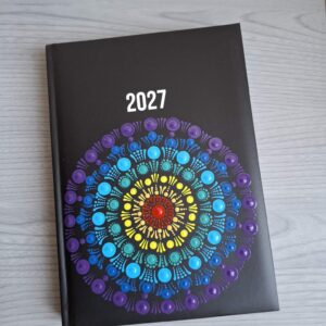 Mandala mintás 2027 Határidő-napló – Kézzel festett egyedi napló, ajándék nőknek