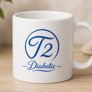 T2 Diabetic – Elegáns bögrére készült grafika cukorbetegeknek