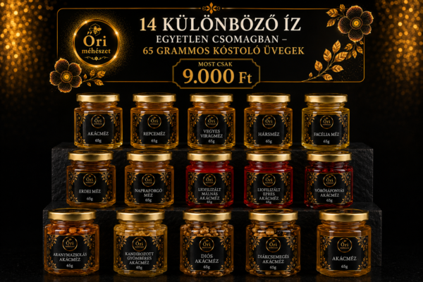 14 különböző íz egy csomagban 65 grammos mézek