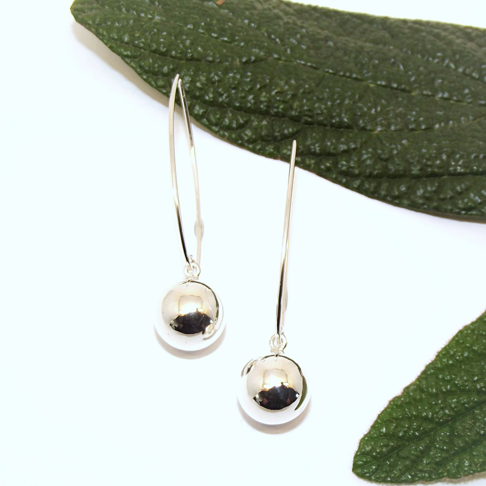 Gömb, női ezüst fülbevaló pár (EF.086)