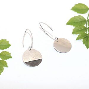 Balaton, antikolt és matt női ezüst fülbevaló pár (EF.196)