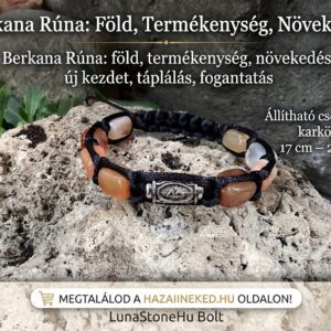 Új Kezdetek Férfi Karkötő – Berkana Rúna, Karneol és Achát Ásványokkal