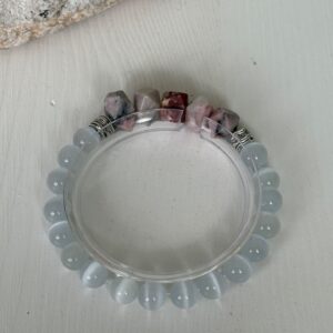 Karkötő rodonit és holdkőből