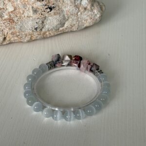 Karkötő rodonit és holdkőből