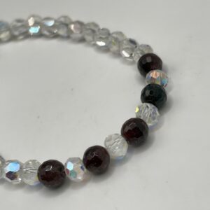 Gránát köves Swarovski karkötő