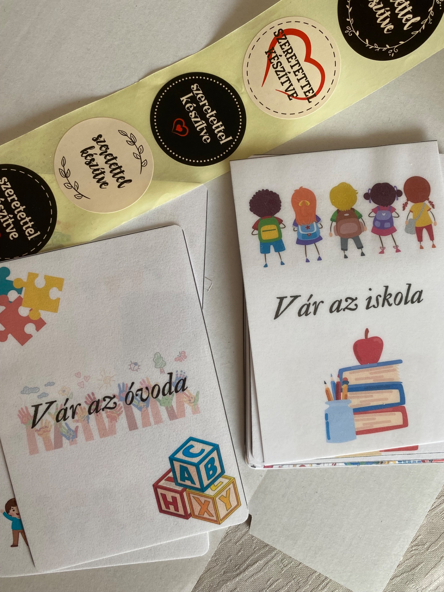 Vár az óvoda/iskola verses kártyacsomag