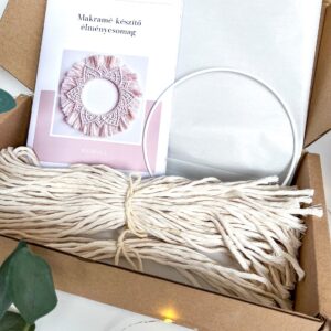 DIY Makramé Mandala csináld magad csomag – falidísz készítő kreatív ajándék, 6 színben