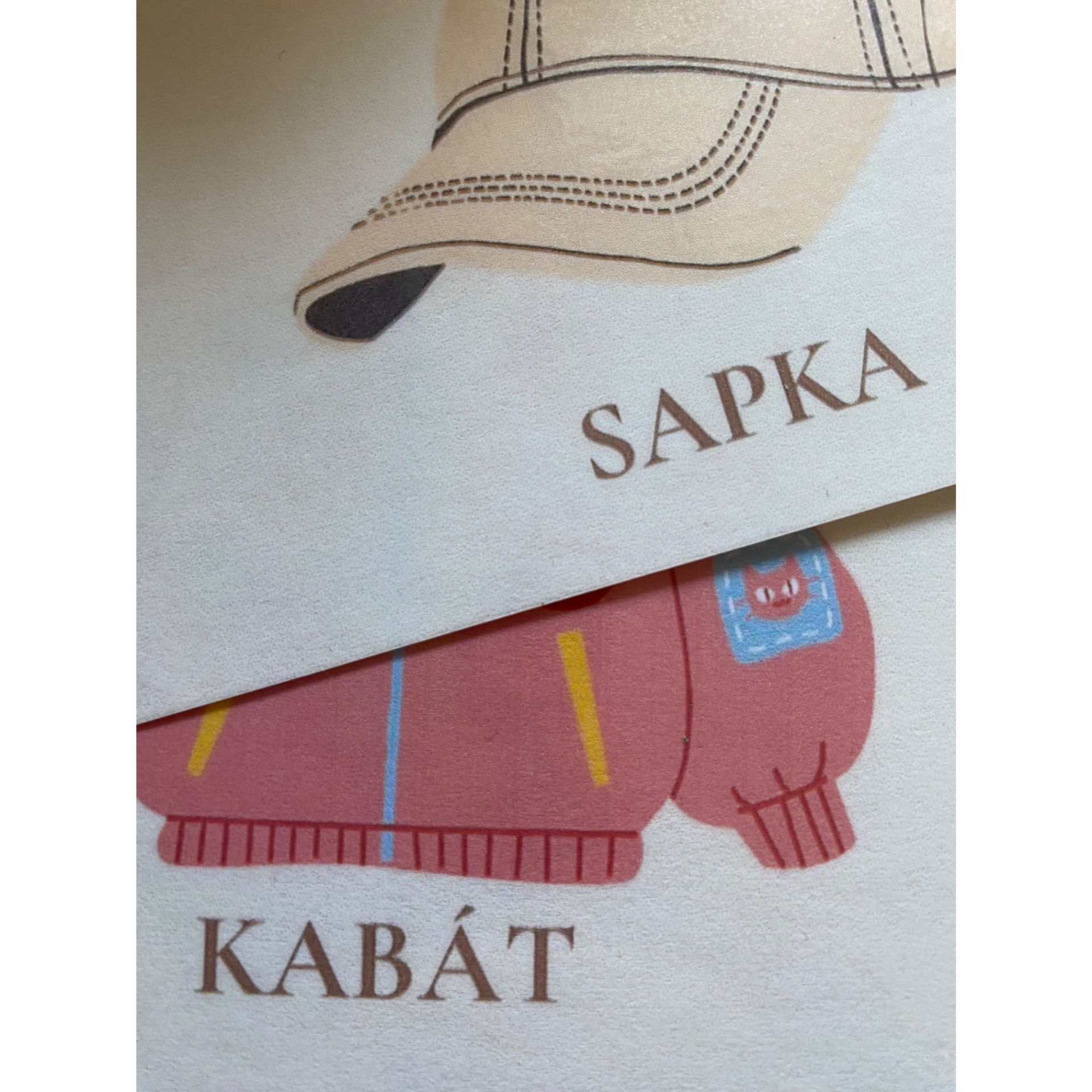 Ruhadarabok tanulókártya csomag