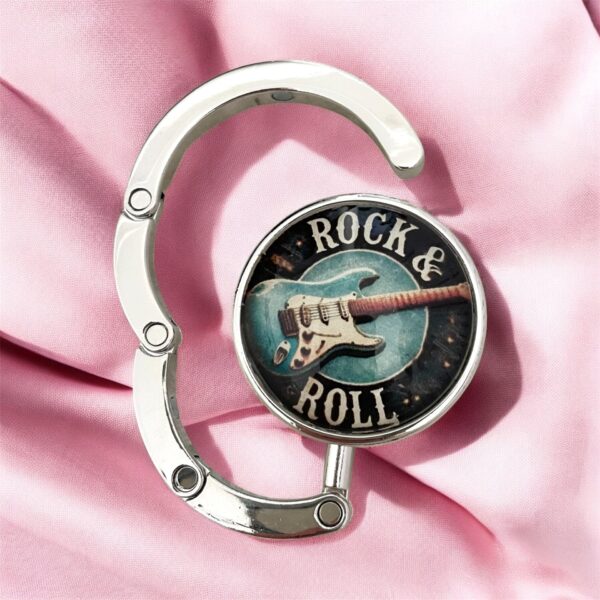Rock and Roll Zene Gitár mintázatú Üveglencsés Táska Akasztó Táskaakasztó Táskatartó