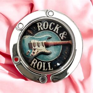 Rock and Roll Zene Gitár mintázatú Üveglencsés Táska Akasztó Táskaakasztó Táskatartó