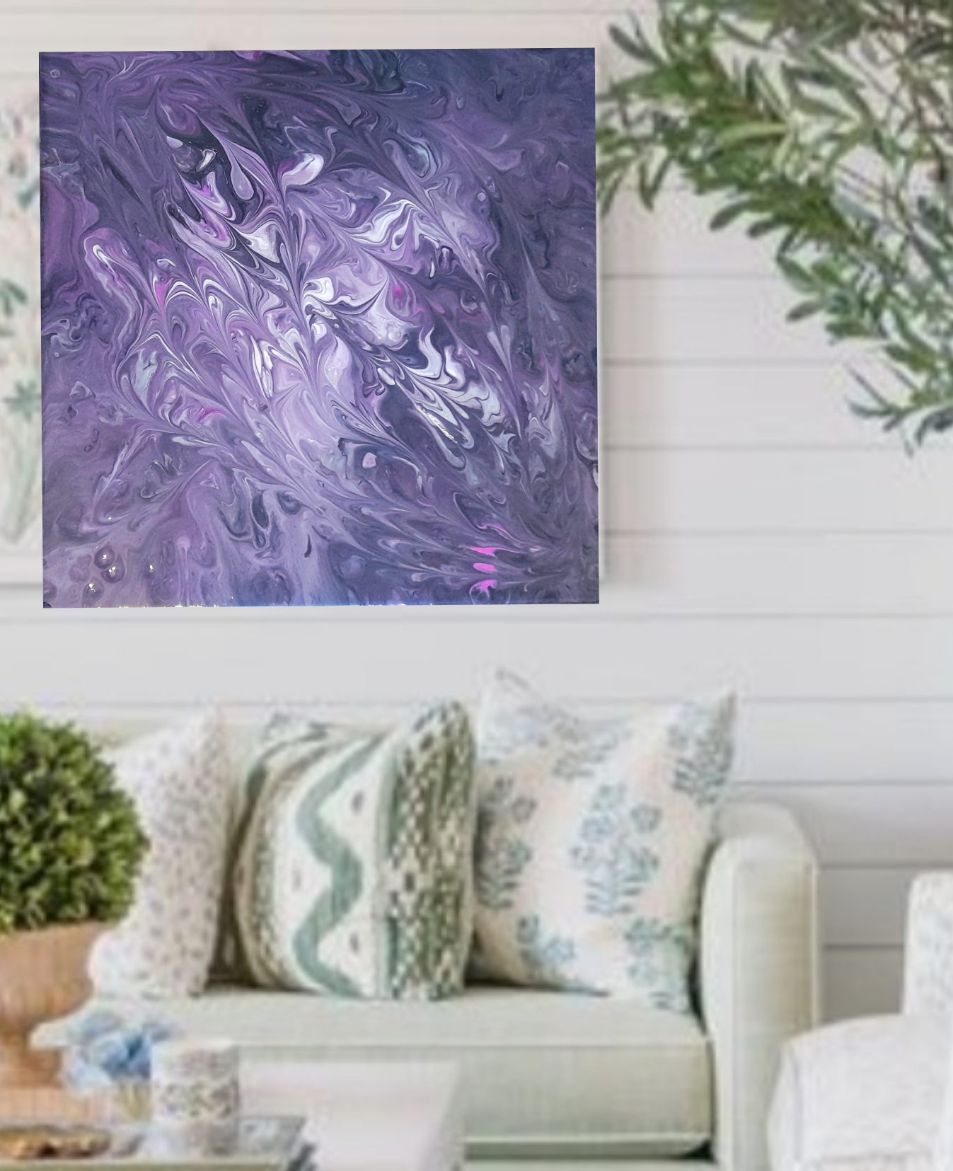 Akrilfestmény”Purple dream”