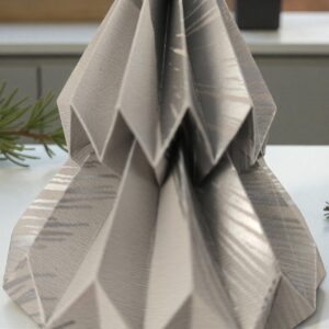Kis fenyő origami dísz szürke, ezüst KF016