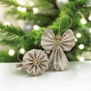 Ekrü, beige papírangyalka PANAR0081