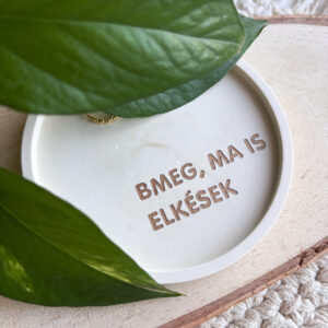 Bmeg, ma is elkések feliratos tálka