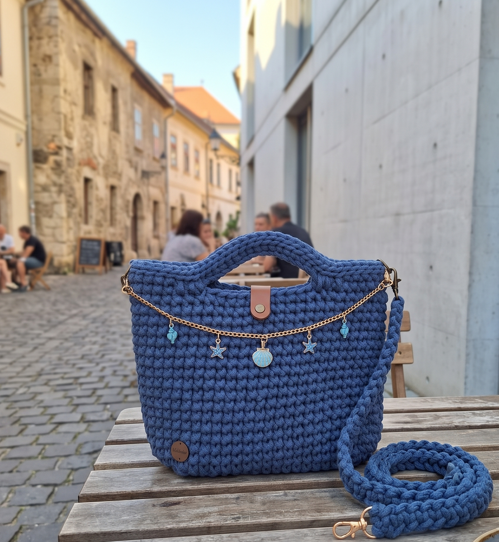Horgolt Crossbody táska