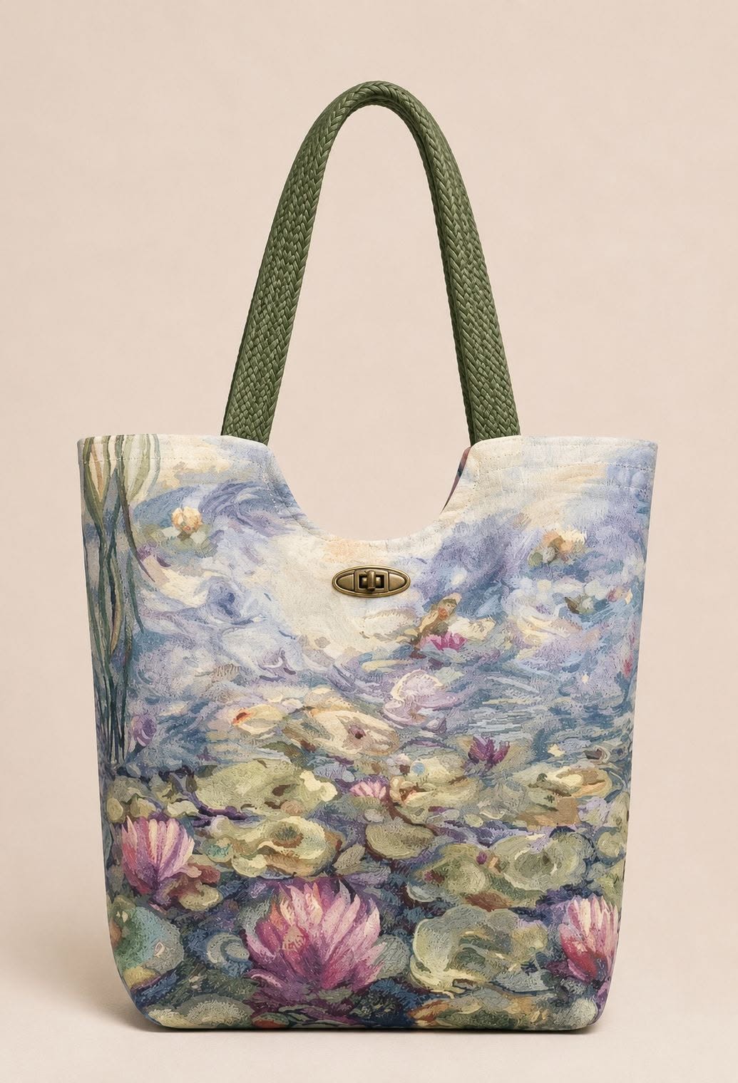 Viziliom mintás -Monet ihlette- nagyméretű válltáska