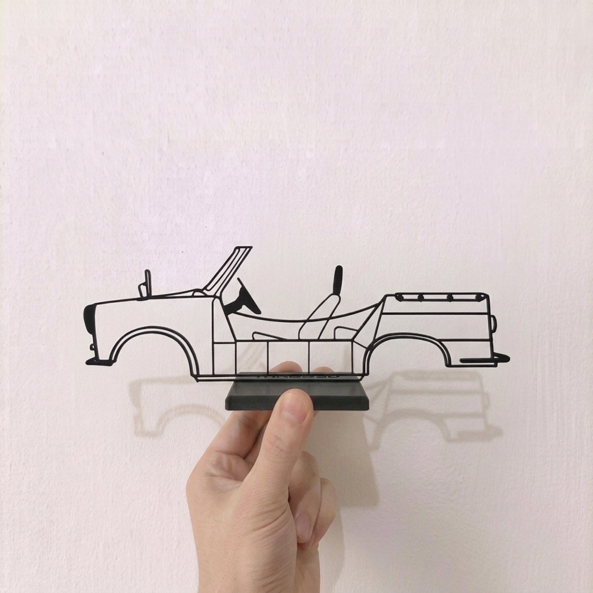 Trabant Tramp sziluett dekoráció