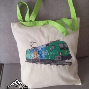🚂 Túrázni indulok – egy igazán különleges hímzett vászontáska
