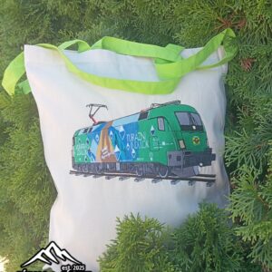 🚂 Túrázni indulok – egy igazán különleges hímzett vászontáska