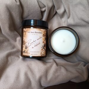 Bourbon vanília és diófélék szójaviasz illatgyertya 180ml
