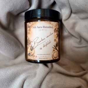 Bourbon vanília és diófélék szójaviasz illatgyertya 180ml