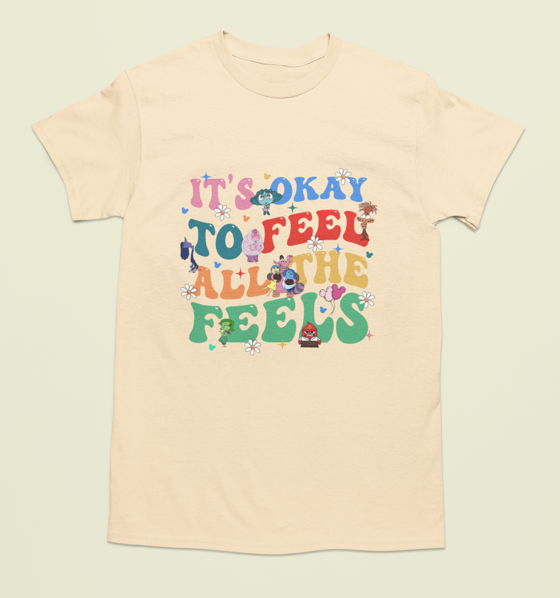 It’s okay to feel all the feels– környakú gyerek pamut póló