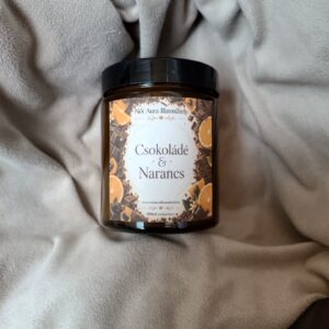 Csokoládé és Narancs szójaviasz illatgyertya 180ml