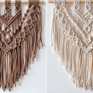 DIY Makramé Falidísz csináld magad csomag – kreatív ajándék, 4 színben