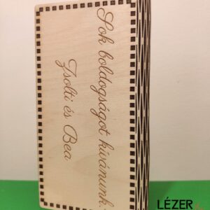 Esküvői pénzátadó dobozka – egyedi felirattal, többféle mintával