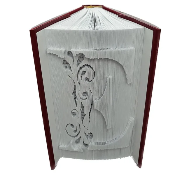 Elegáns monogram – Díszített kezdőbetűs könyvszobor