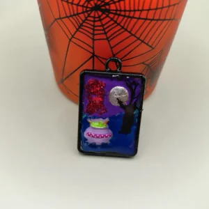 Midnight halloweeni bezel gyanta medál kollekció
