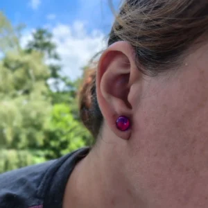 Üveggolyó hatású 10 mm-es pontfülbevaló