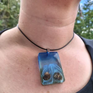 Panoráma lekerekített téglalap gyanta medál