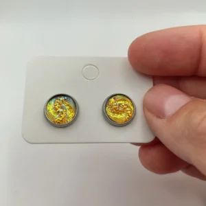 Crystal 10 mm-es texturált csillogó pontfülbevaló kollekció