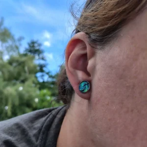 Crystal 10 mm-es texturált csillogó pontfülbevaló kollekció