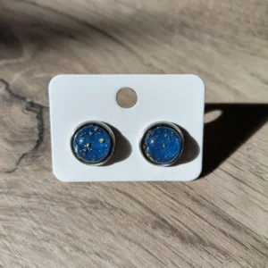 Aurelia Luxe 12 mm-es csillámos-arany pelyhes pontfülbevaló kollekció