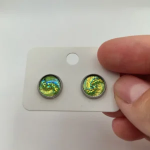 Crystal 10 mm-es texturált csillogó pontfülbevaló kollekció